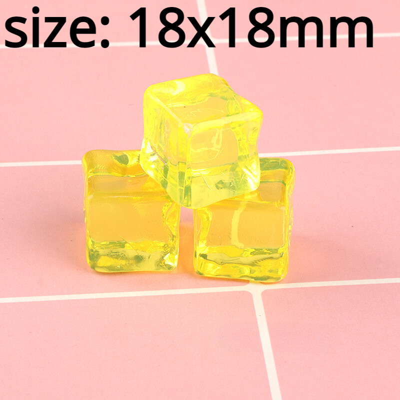 100pcs 18×18 Clear Cube Sheer Acrylic Beads Material Craft for Bottle Bar Decor