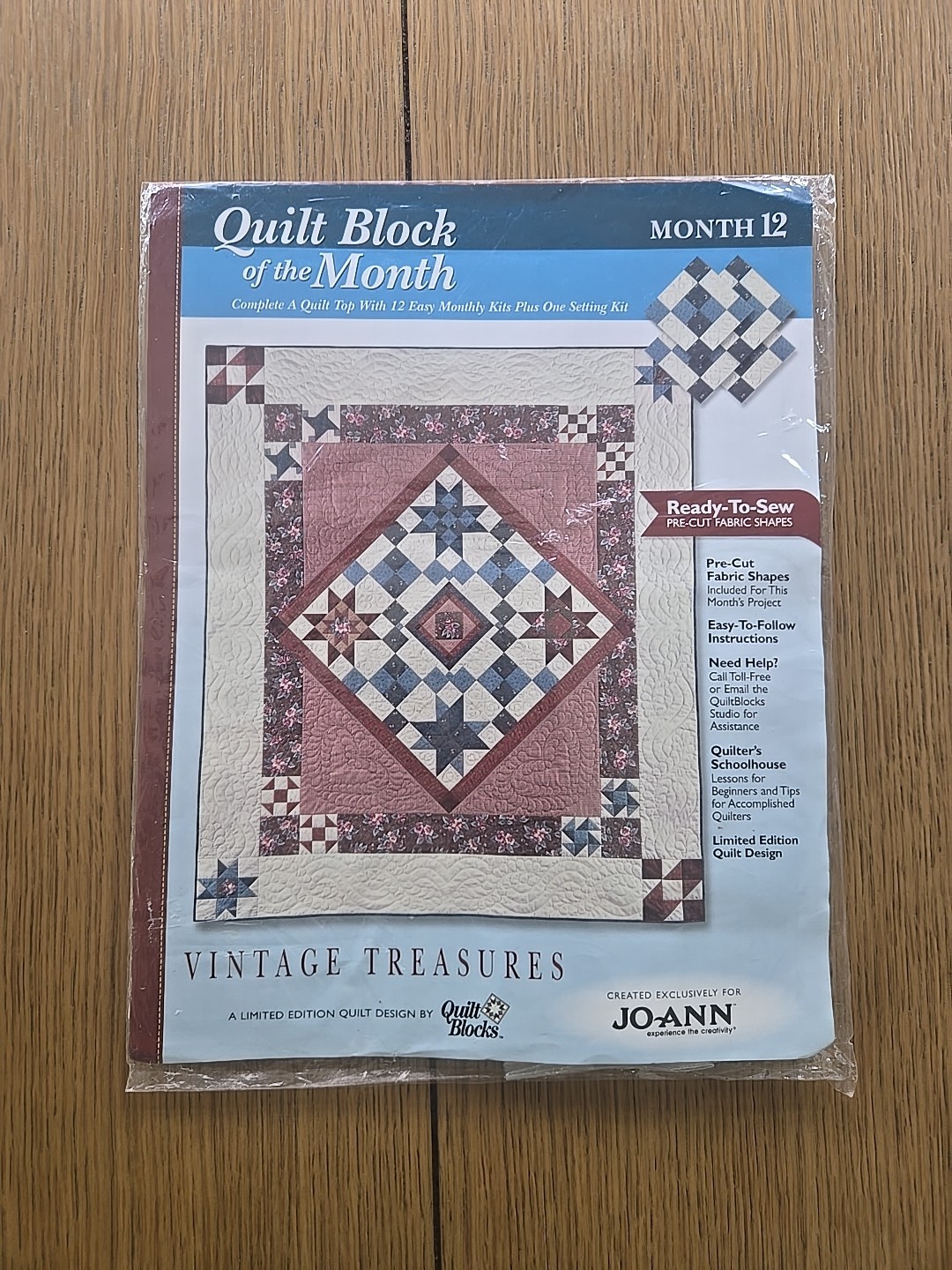 Joann Fabrics Quilt Blocks Quilt Of The Month Vintage Treasures Blocks 1-12