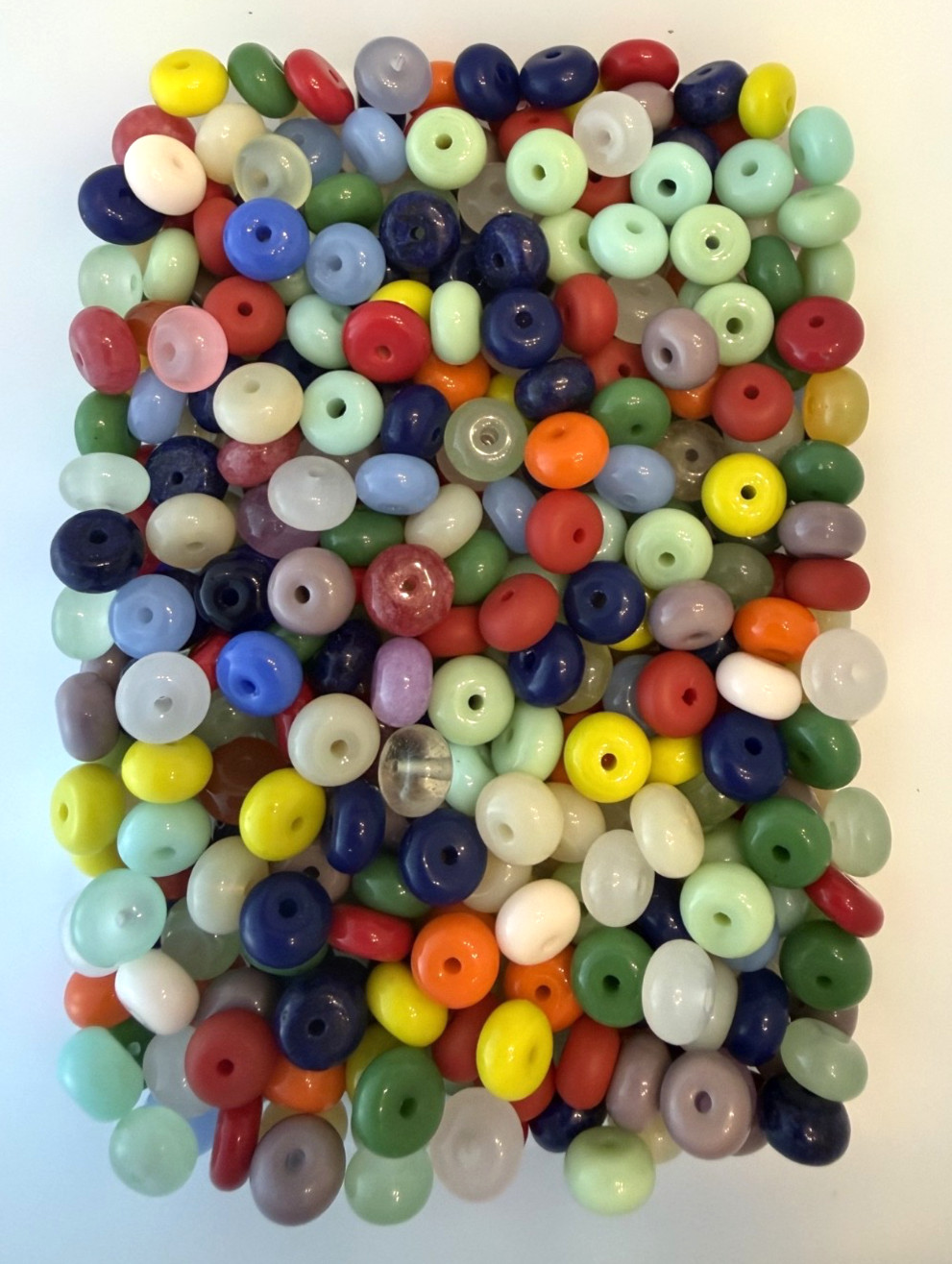 5x8mm Glass Rondelle Spacer Beads 6oz/Bulk Lot Assorted Colors Jewelry Making