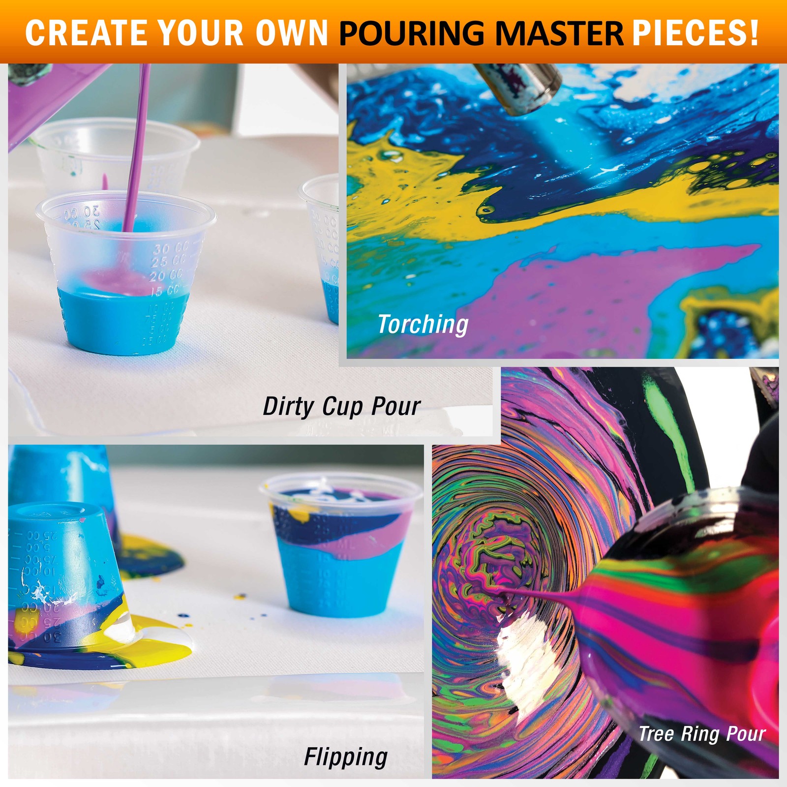 Pouring Masters Navy Blue 32-Ounce (Quart) Water-Based Acrylic Pouring Paint