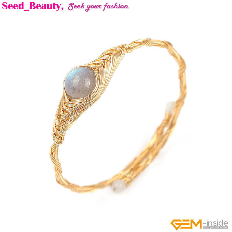 Handmade Adjustable Bracelet Gold Filled Chakras Stone Jewelry Christmas Gift