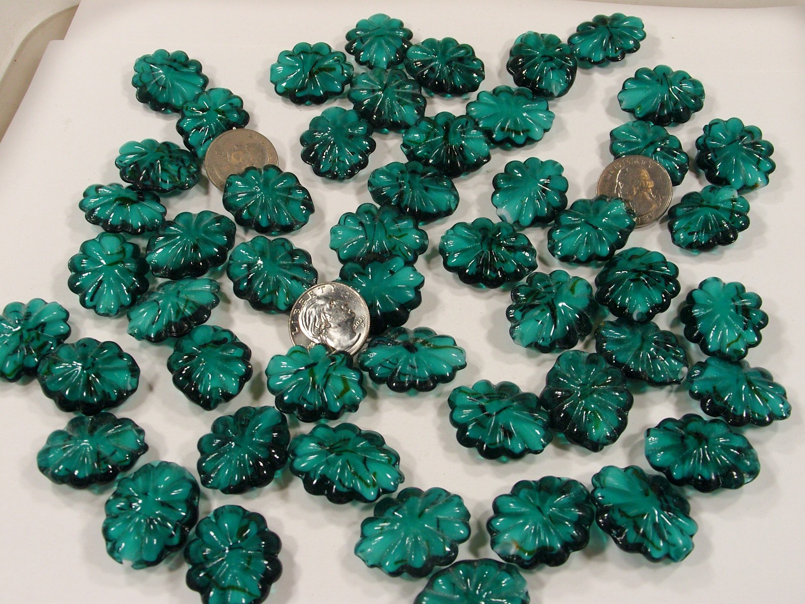 2 Pounds (10mm x 24mm x 30mm) India Handmade Lampwork Glass Beads (JAPO-2)