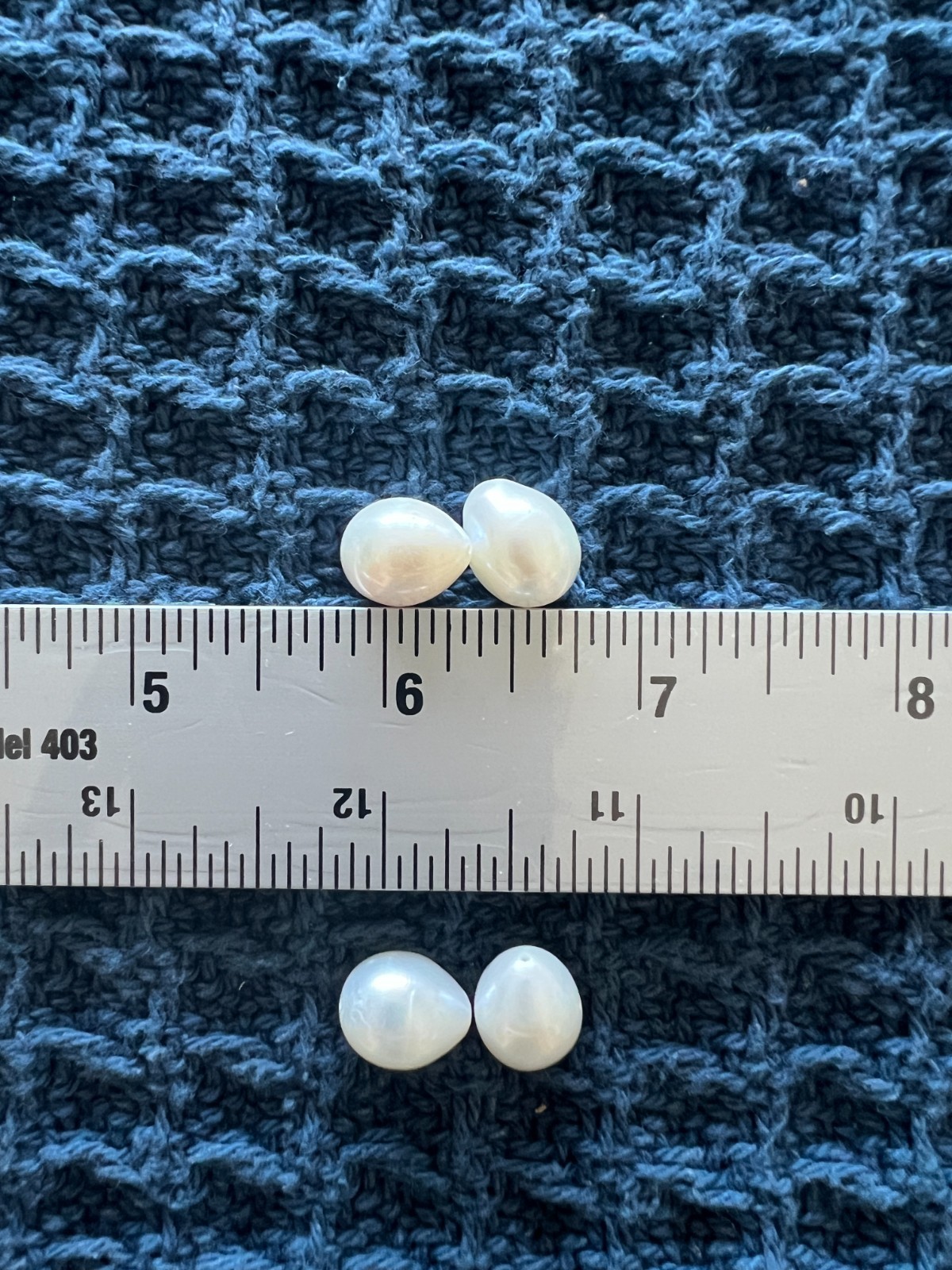 Loose White Freshwater Pearls 14x11mm Baroque Teardrop Pre-Drilled for Jewelry