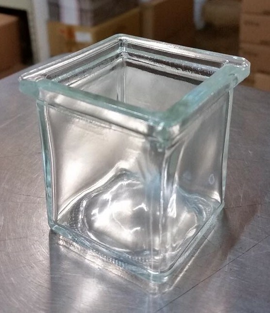 3 oz Square Votive Style Candle Glass Jar Container (Lot of 12)
