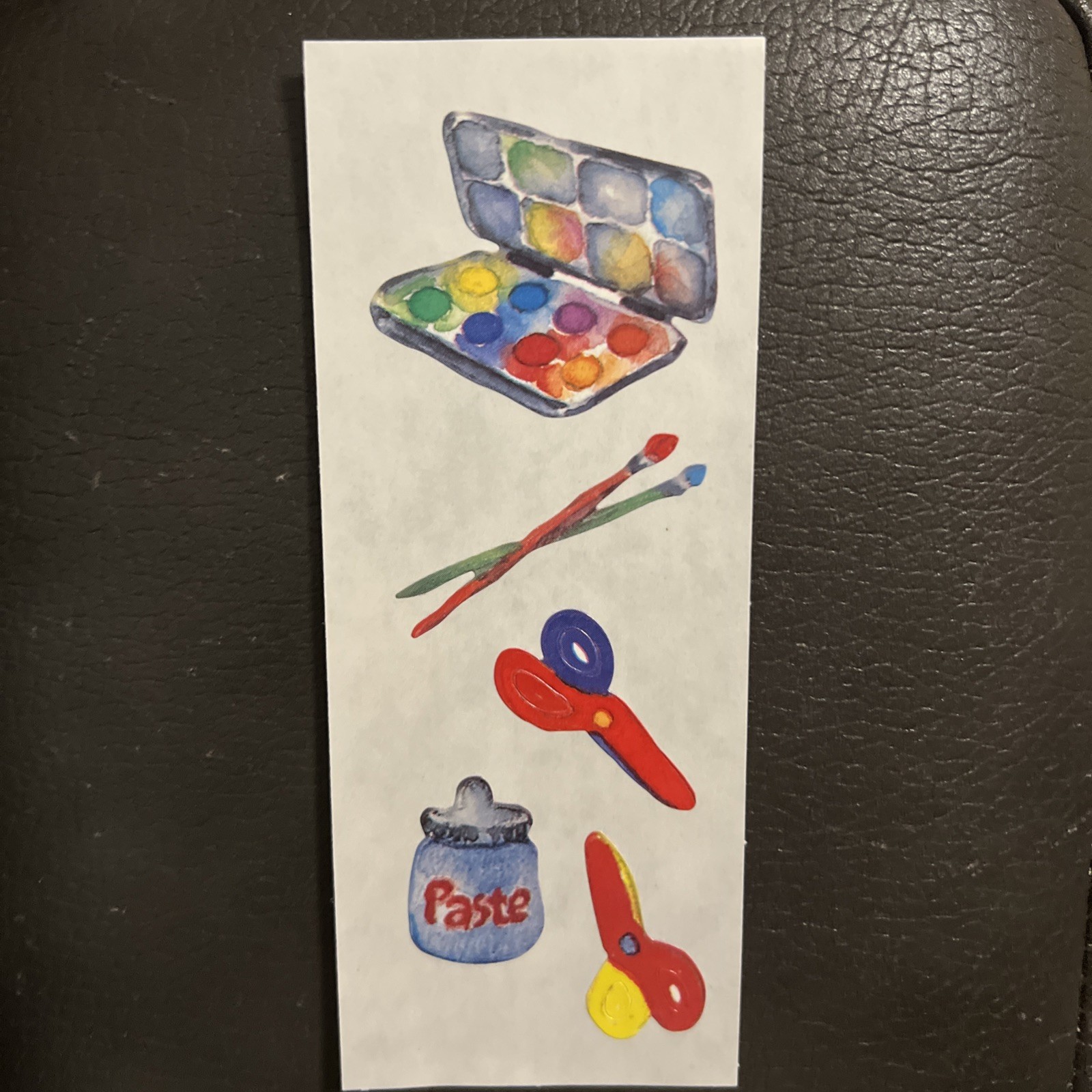 *Creative Memories Stickers Art School Paste Scissors Paint Brushes