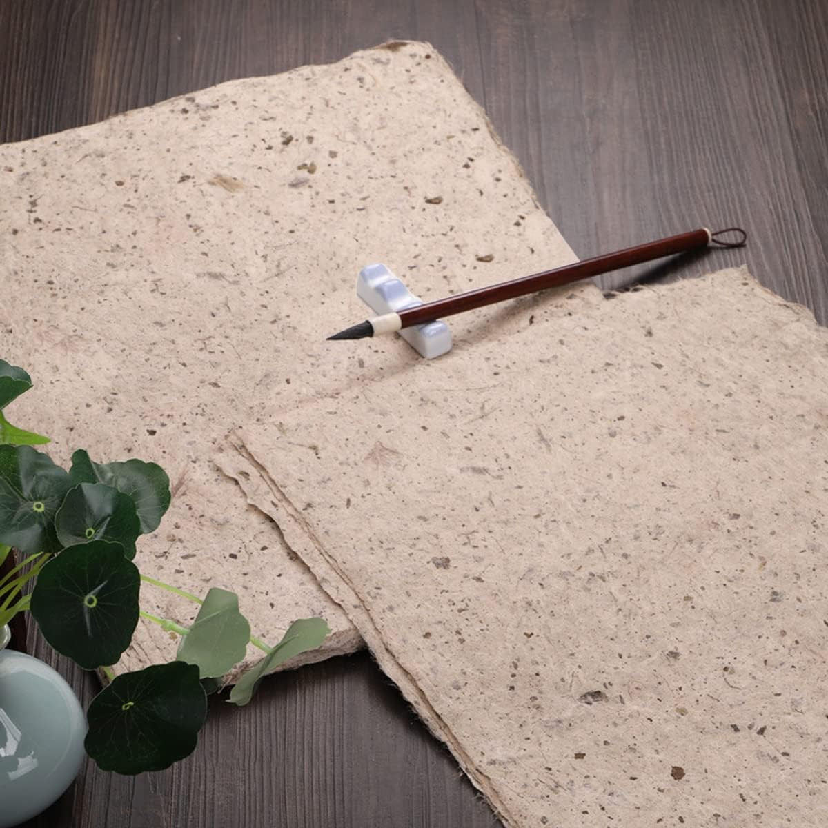 Mulberry Paper, 50Sheets 11.8″ x 15.7″ Natural Fiber Texture, Chinese Style Hand