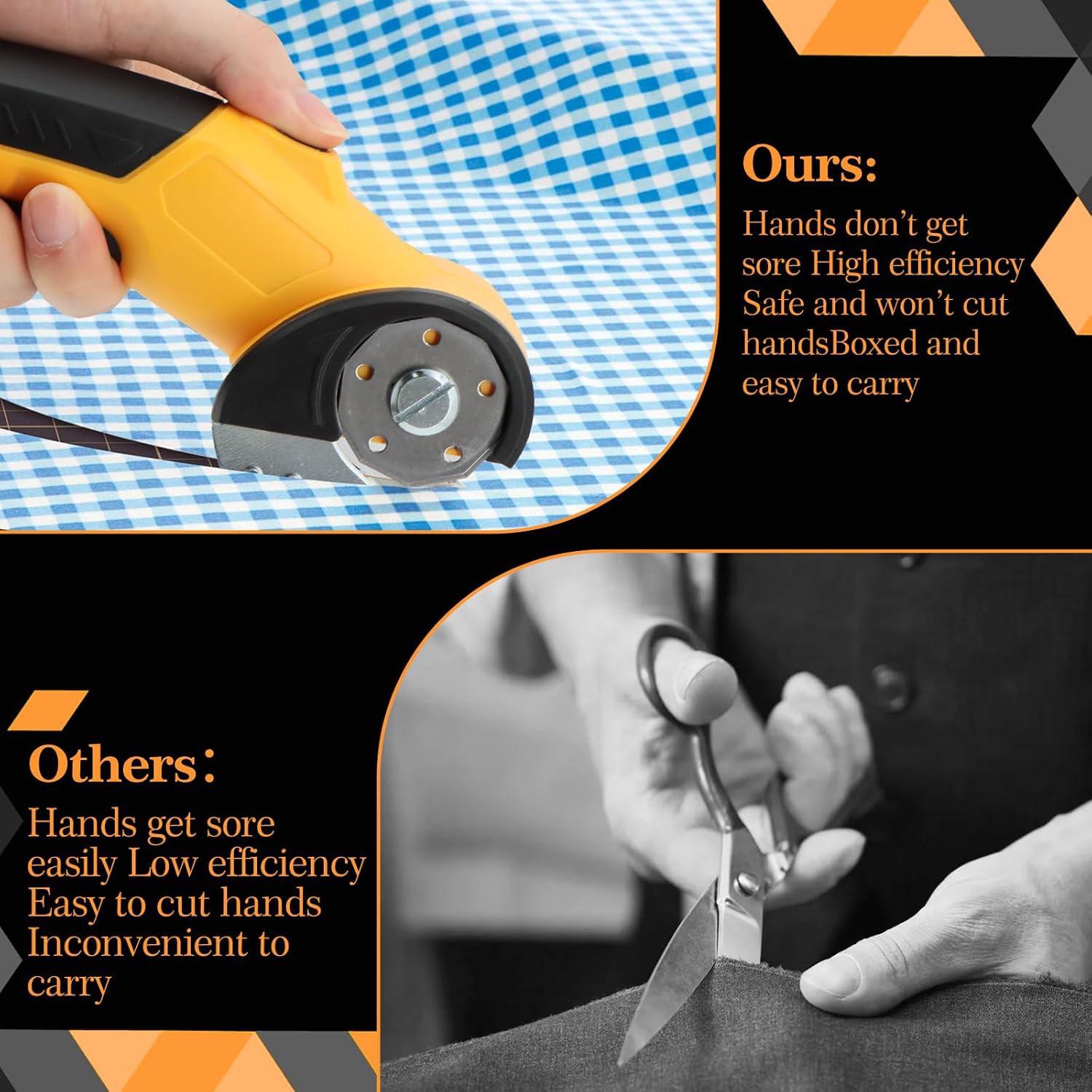 Cordless Electric Scissors, 4V Cardboard Cutter,Box Cutter Fabric Scissor Cutter