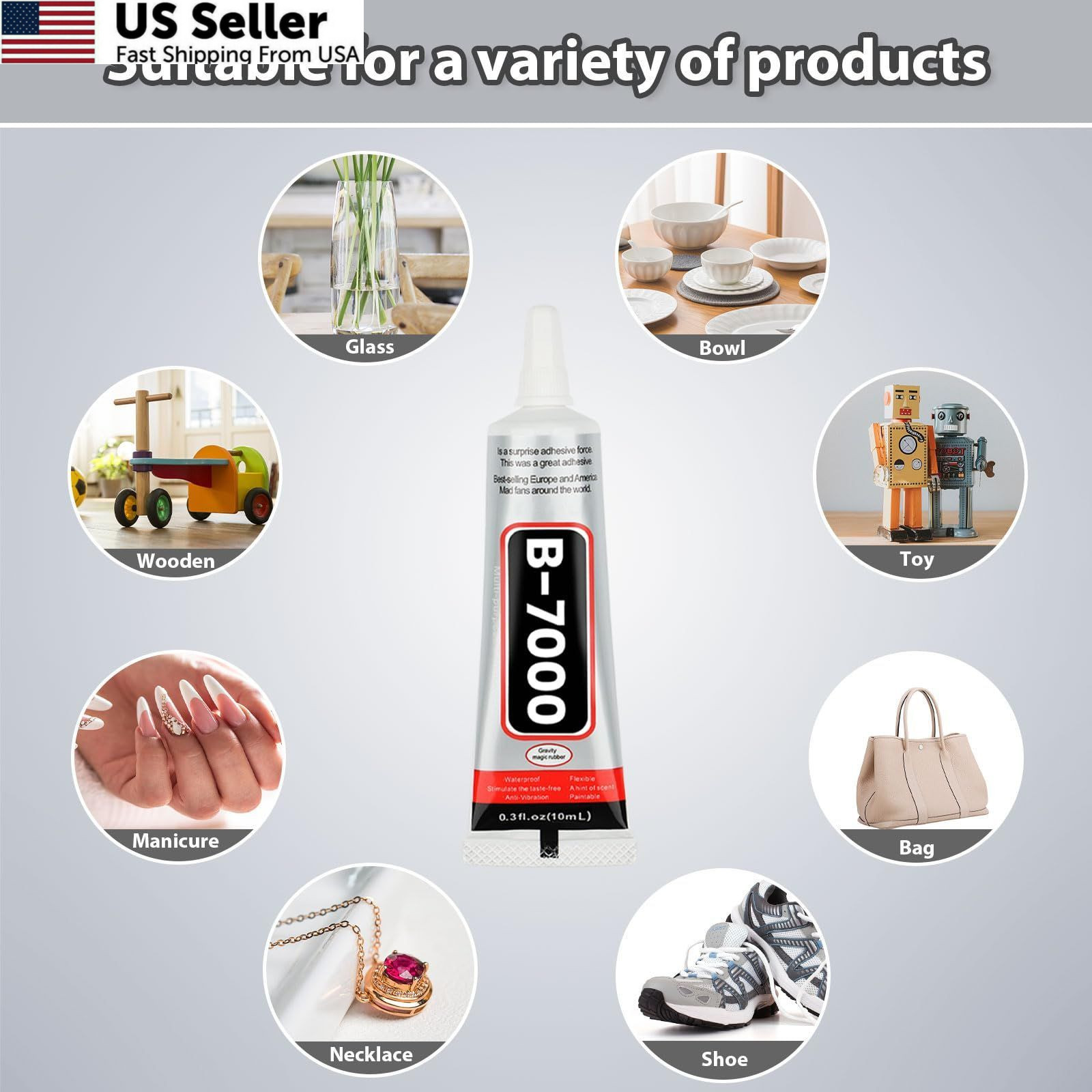 Jewelry Glue for Metal and Stone: 2PCS 10ML 0.3fl.oz Bead 2pcs 10ml/0.3fl.oz