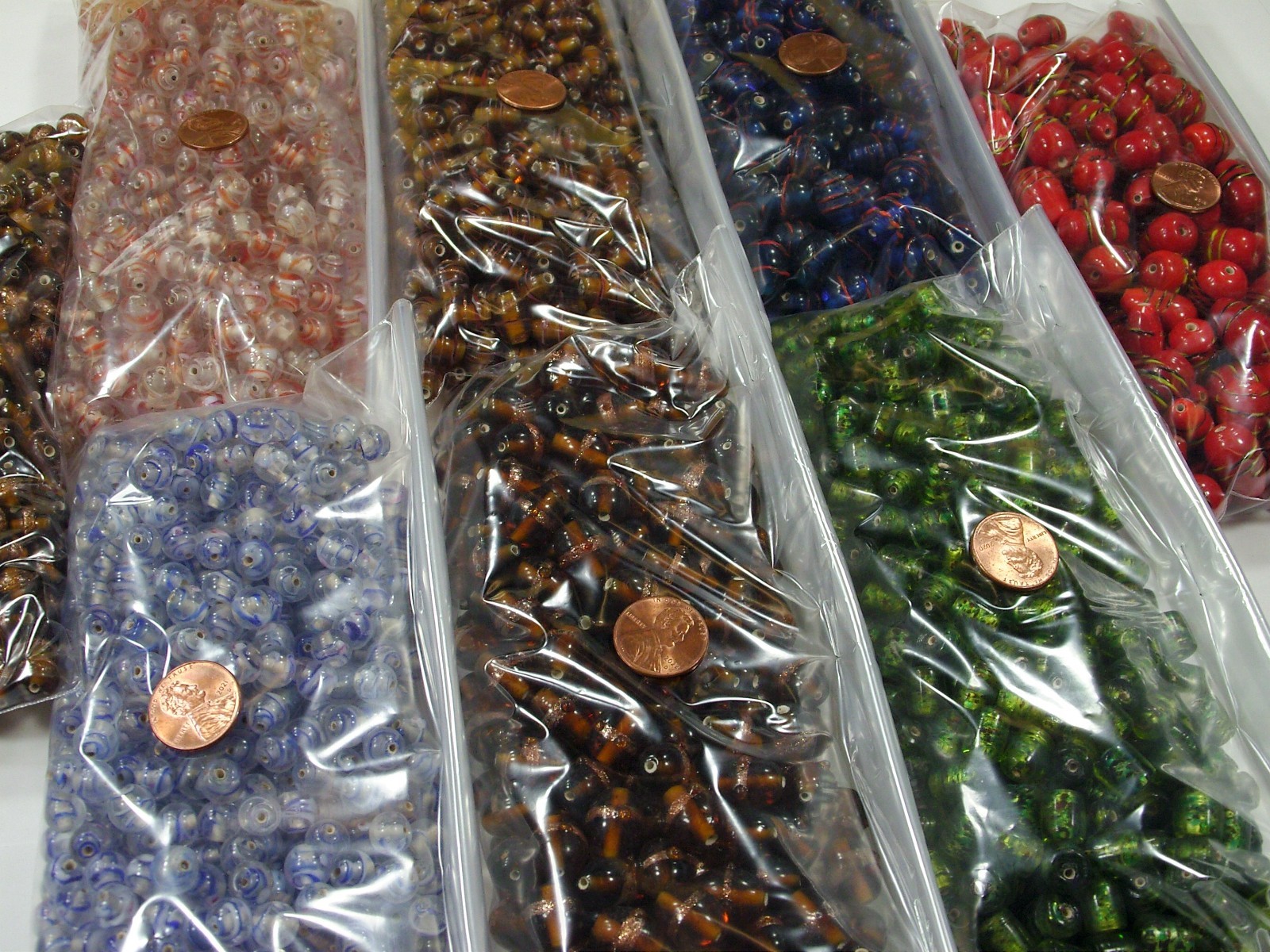 8 Pounds Assorted India Handmade Fancy Glass Beads Wholesale Bulk Lot (PK-1) ⭐