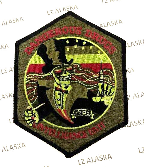 DEA DANGEROUS DRUGS ENFORCEMENT INTELLIGENCE UNIT 5 1/2″ PATCH (PD16) GREEN