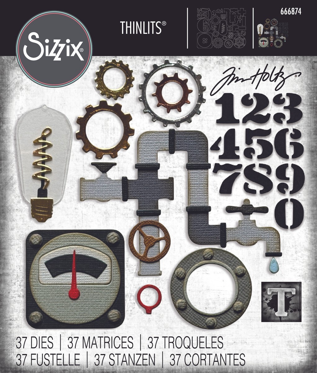 Tim Holtz “VAULT INDUSTRIAL” 666874 Sizzix Thinlits Cutting Dies 2025