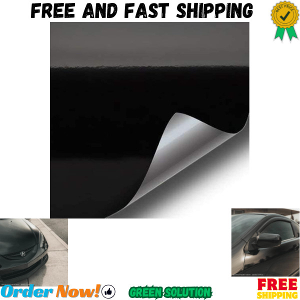 VViViD Black High Gloss Realistic Paint-Like Microfinish 2ft x 5ft,
