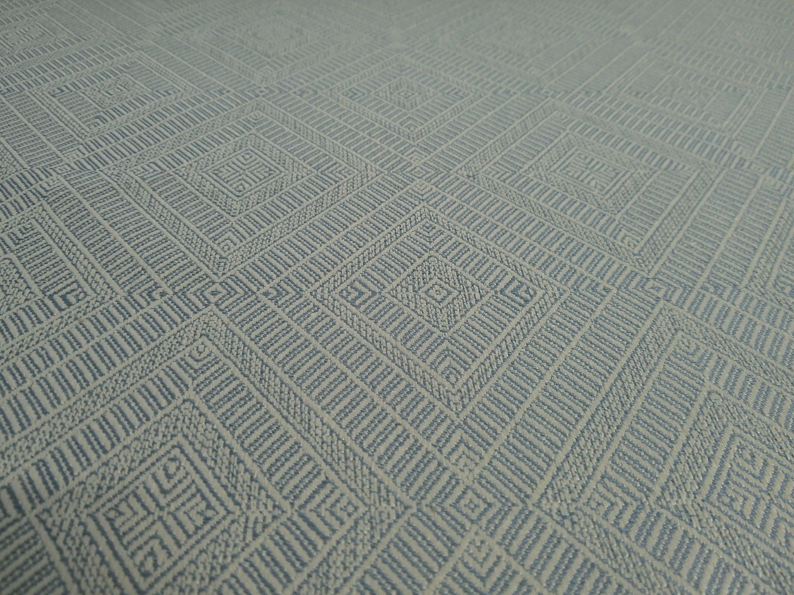 Schumacher Geometric Weave Indoor/Outdoor Linen in Chambray BTY Gorgeous