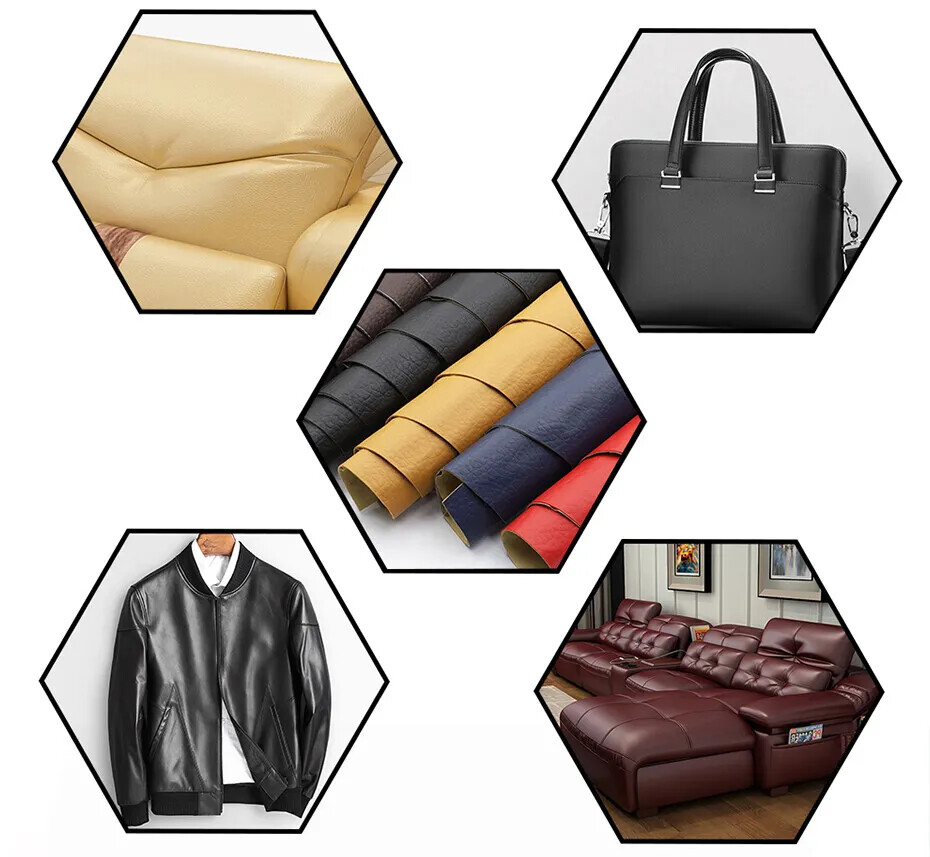 Brown Self-Adhesive Leather Repair Patch Tape For Seats Couch Sofa Chair Jacket