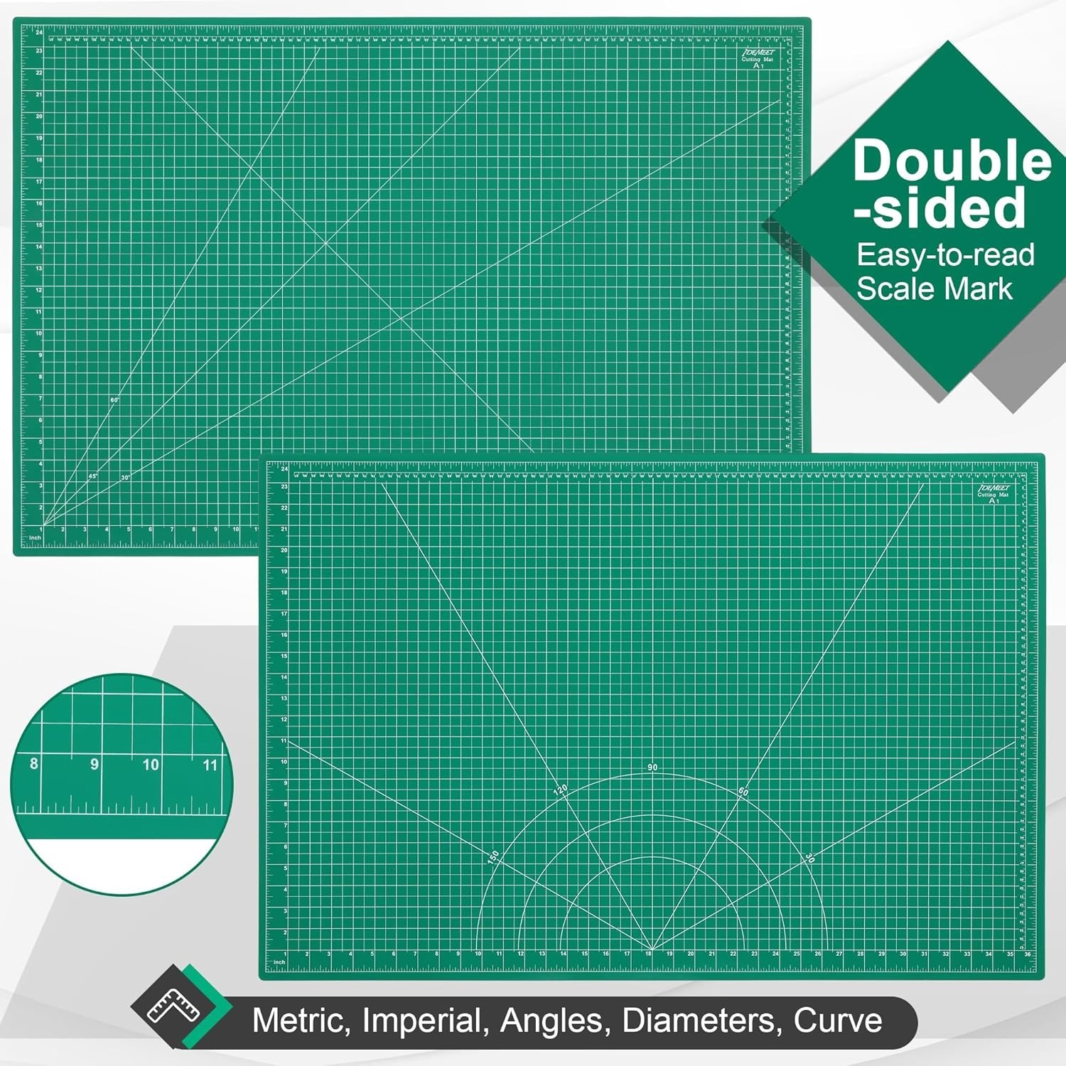 Density-upgraded 24″ x 36″ Large Self Healing Sewing Mat, Rotary Cutting Mat …