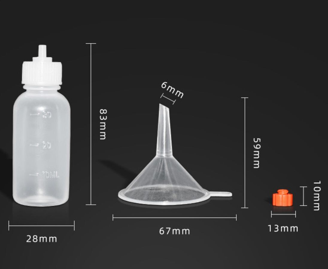 33 PCS Precision Applicator Bottle Blunt Tip Needle Cap Oil Dropper Glue C155