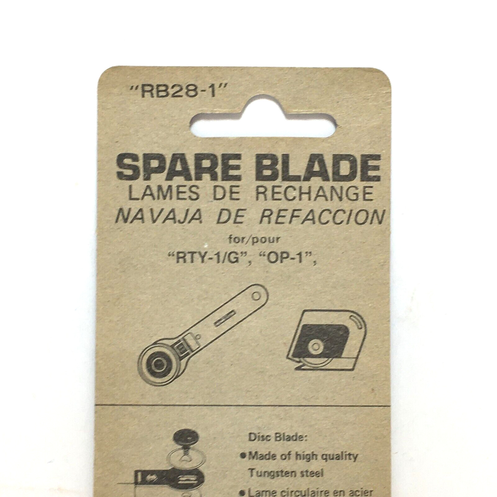 OLFA – spare rotary 28mm blade RB28-1 Tungston craft fabric quilting Vintage NOS