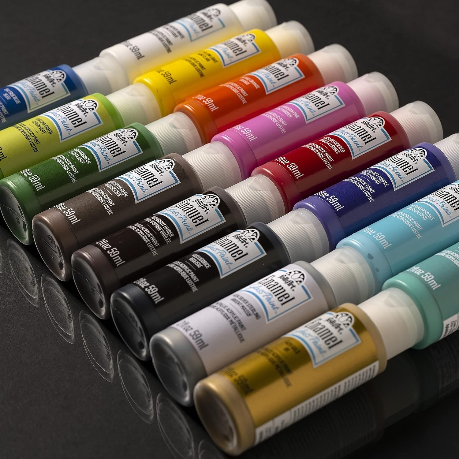 American-Made Enamel Paint Set – 16 Assorted Colors