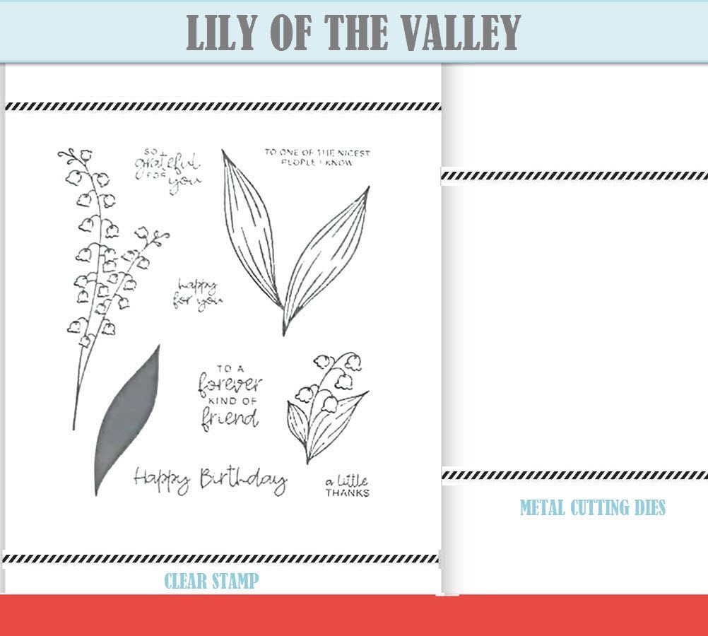 LILY OF THE VALLEY Dies and Stamps Scrapbook DIY Handmade Greeting Card Making