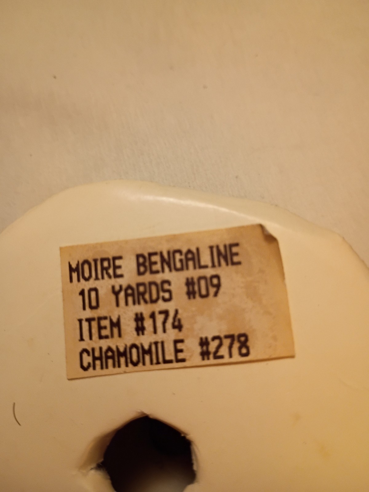 VTG Moire’ Bengaline Ribbon/Rippled Watermark Finish/10 Yds-1.5″Wide/Chamomile