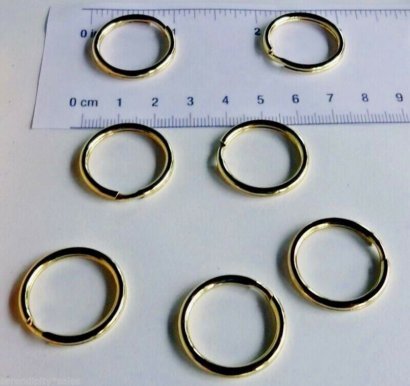 1 (One) Solid Brass Split Key Ring 24mm 0.97″/ 1″ Non Corrosive No Nickel/Lead