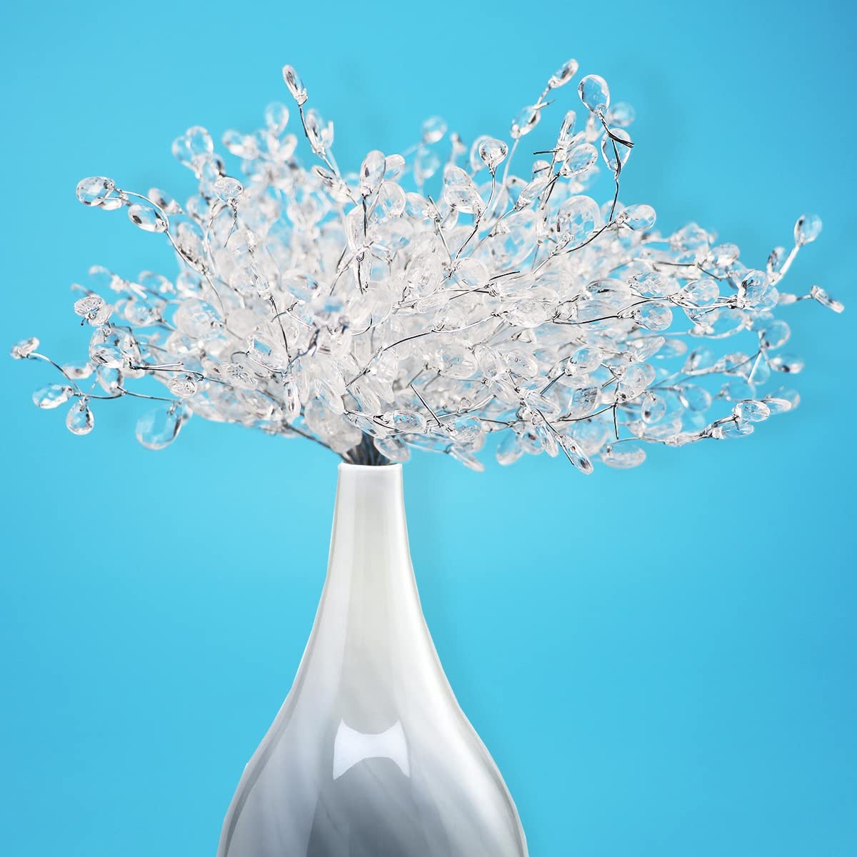 50PCS Stems Artificial Bouquet DIY Crafts Acrylic Bead Drops Flower Branches …