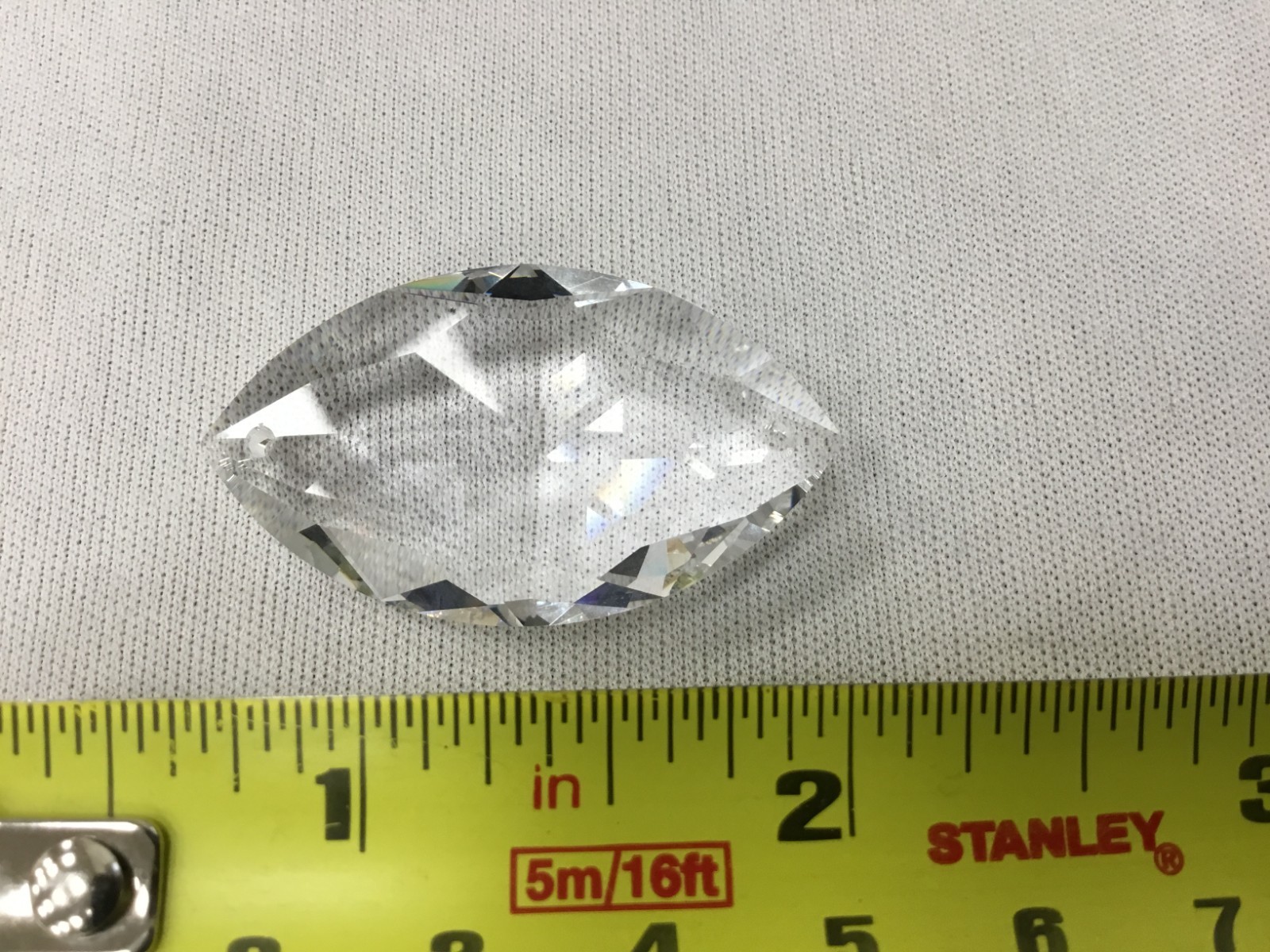 10 Pack! Swarovski Strass 8746 Series “Oval Pear” 38mm 2-Hole Clear & Etched