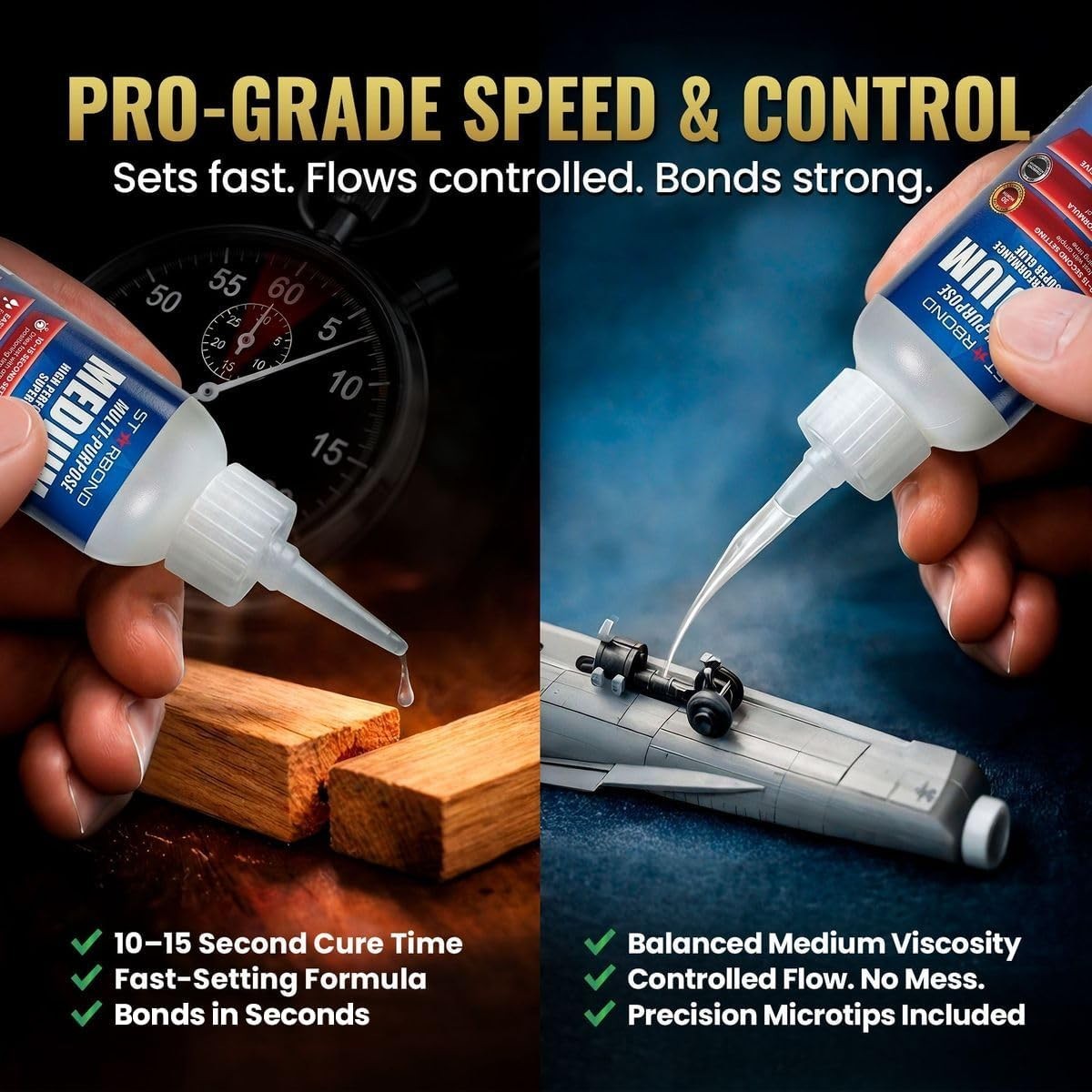 Starbond 2 oz. Multi-Purpose Medium – Super Glue (Premium Cyanoacrylate CA Glue)