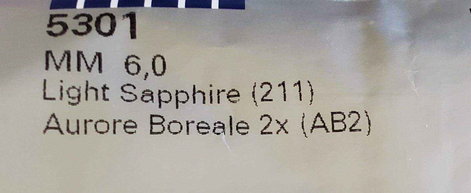 Swarovski 5301 6mm bicone beads Light Sapphire AB2X (12pcs)