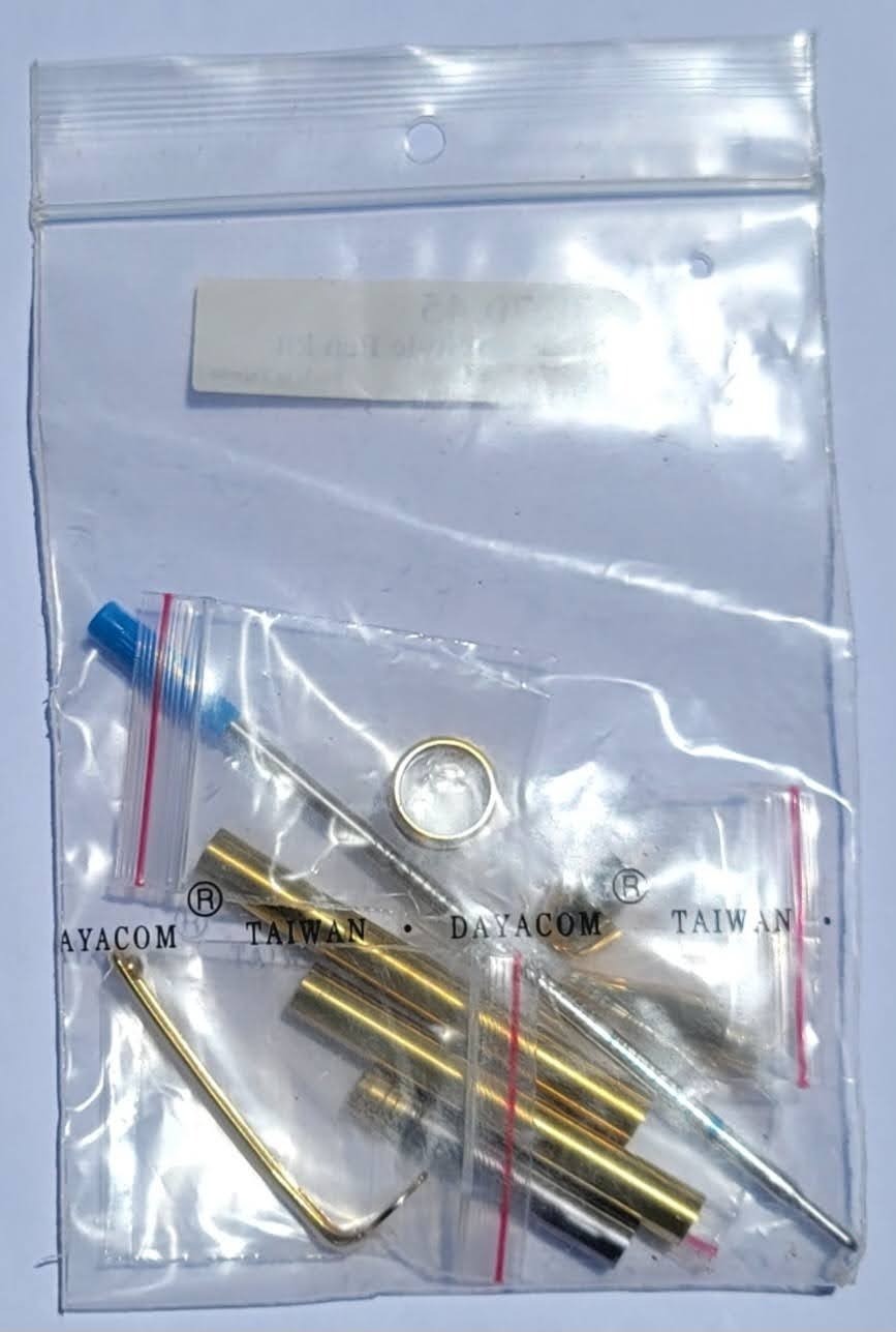 88K70.45 European Style Pen Kit Dayacom Taiwan Gold Woodturning M44