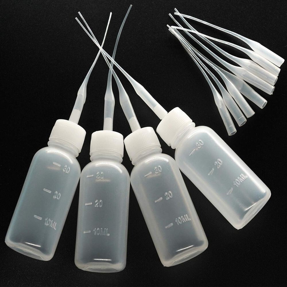 33 PCS Precision Applicator Bottle Blunt Tip Needle Cap Oil Dropper Glue C155