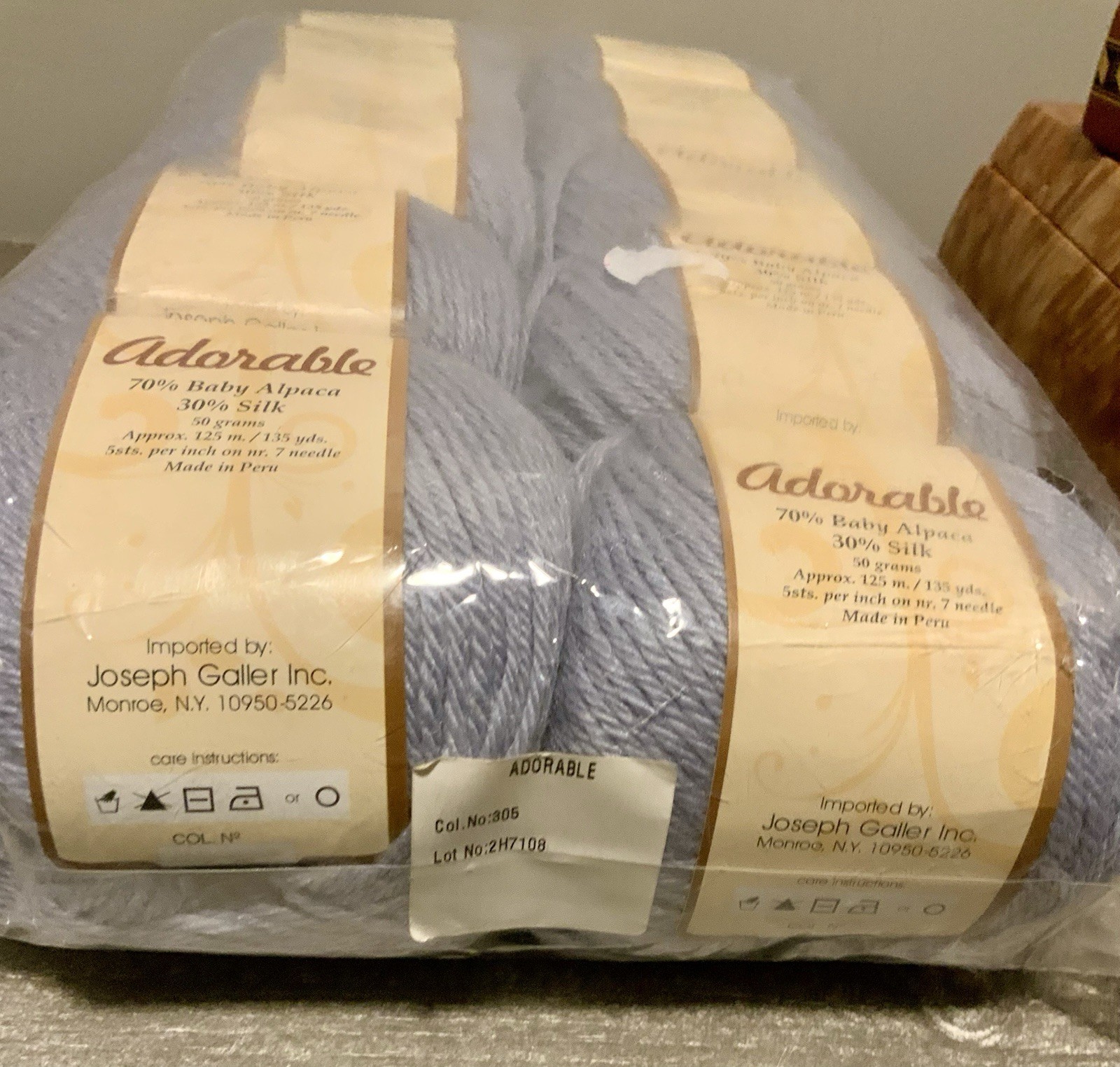 ADORABLE New Lot Of 10 Baby Alpaca Silk Yarn Balls 50g/125 Yd Color #305 Blue
