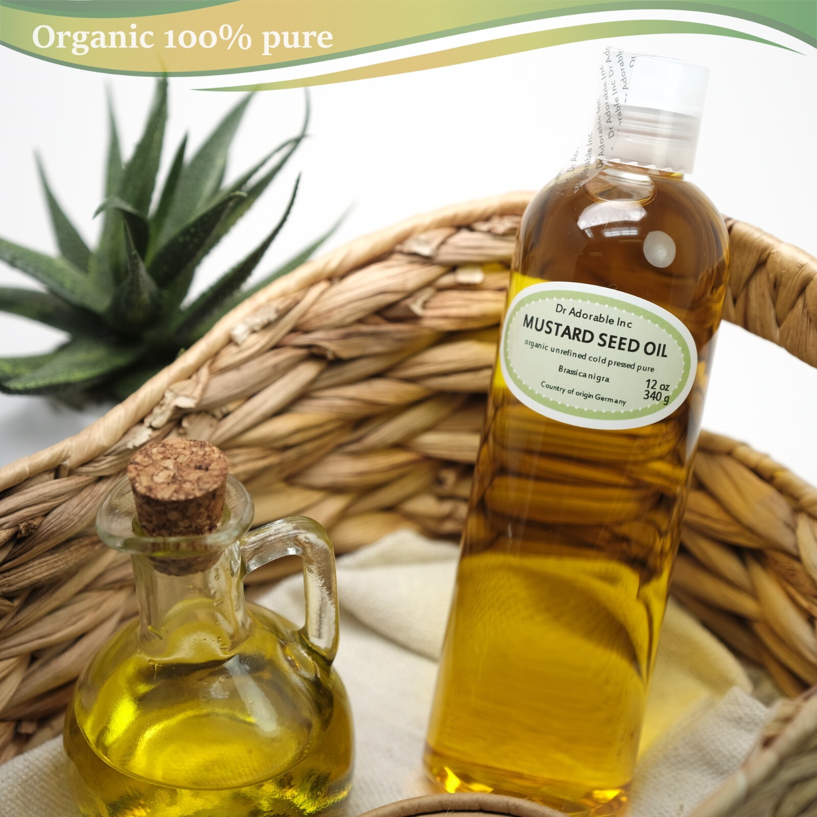 MUSTARD SEED OIL by Dr.Adorable PURE ORGANIC 2 oz 4oz up to gallon Free Shipping