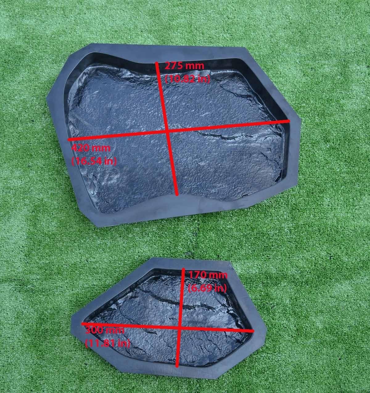 Garden Paths Stone Patio Pavers DIY Molds Set 6 Pcs