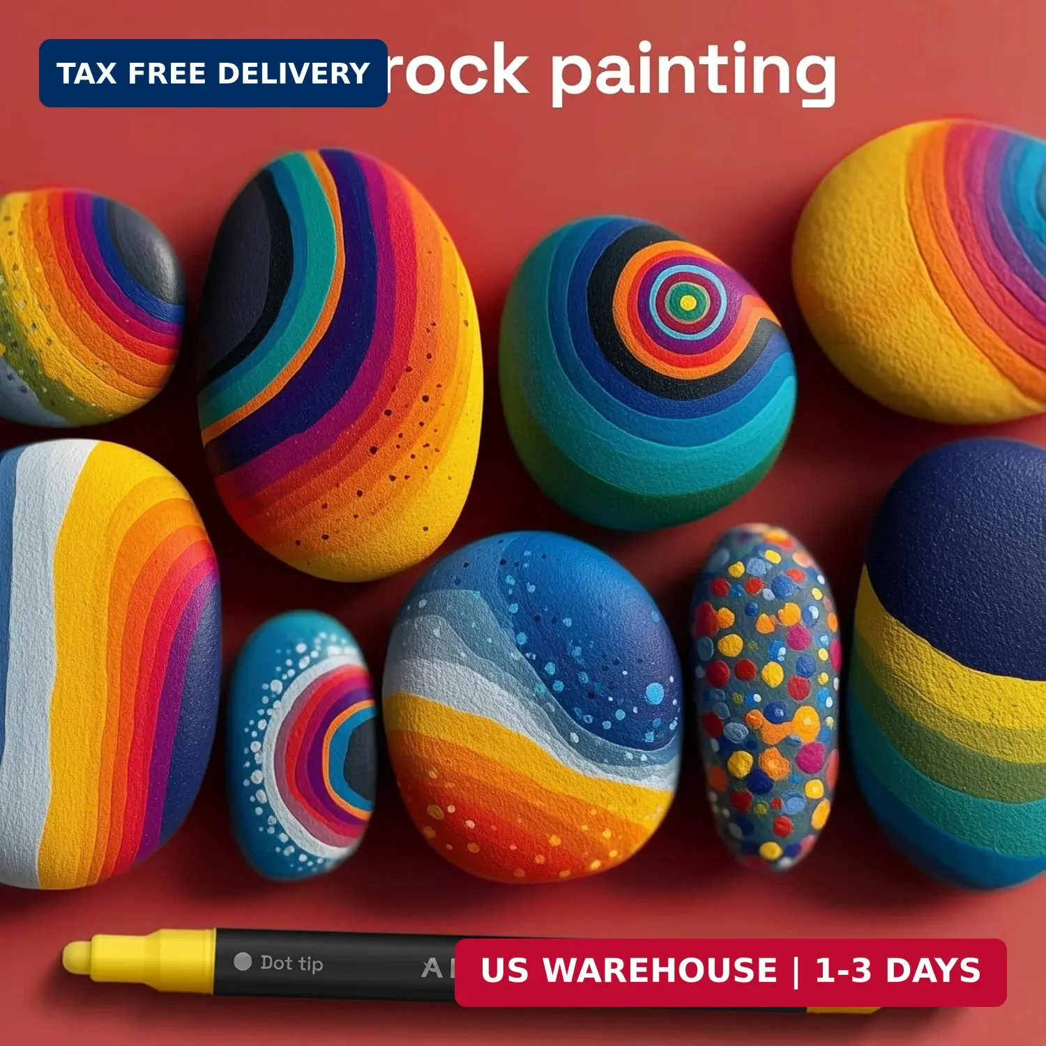 ARTISTRO 60 Precision Dual-Tip Acrylic Paint Markers – Paint Pens Set with Dot &