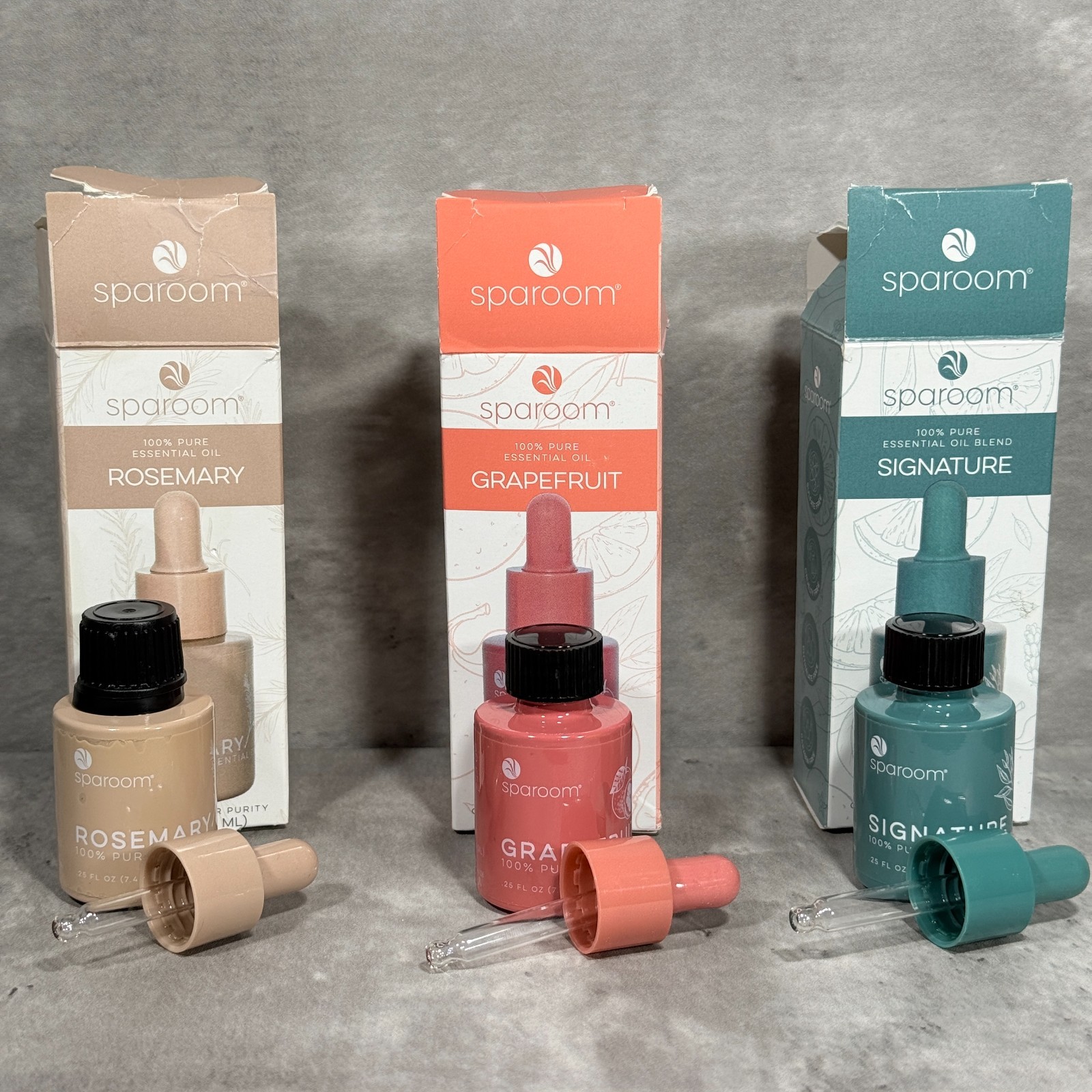 SpaRoom 100% Pure Essential Oil Blend Lot Of 3 – Rosemary Grapefruit & Signature