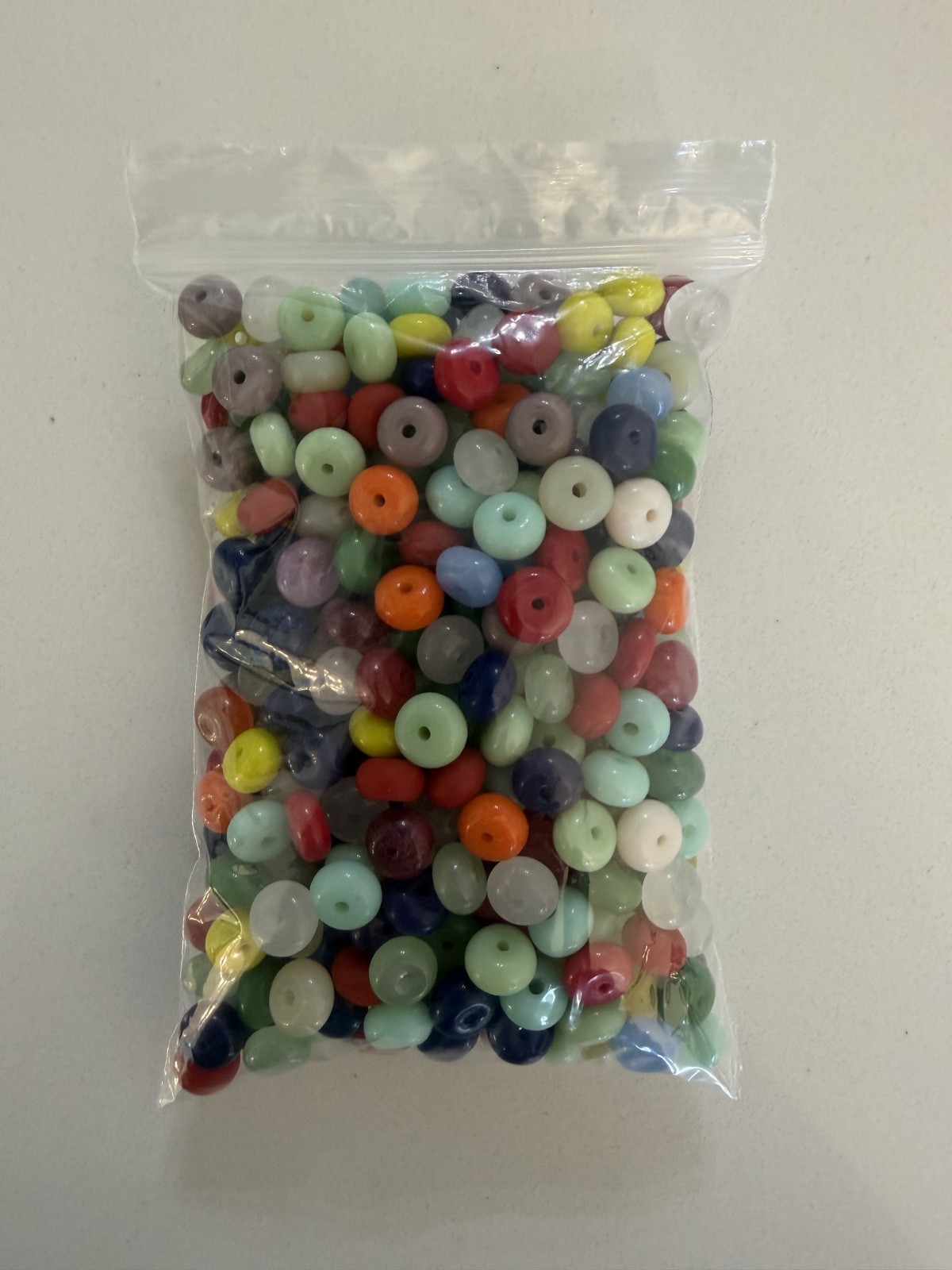 5x8mm Glass Rondelle Spacer Beads 6oz/Bulk Lot Assorted Colors Jewelry Making