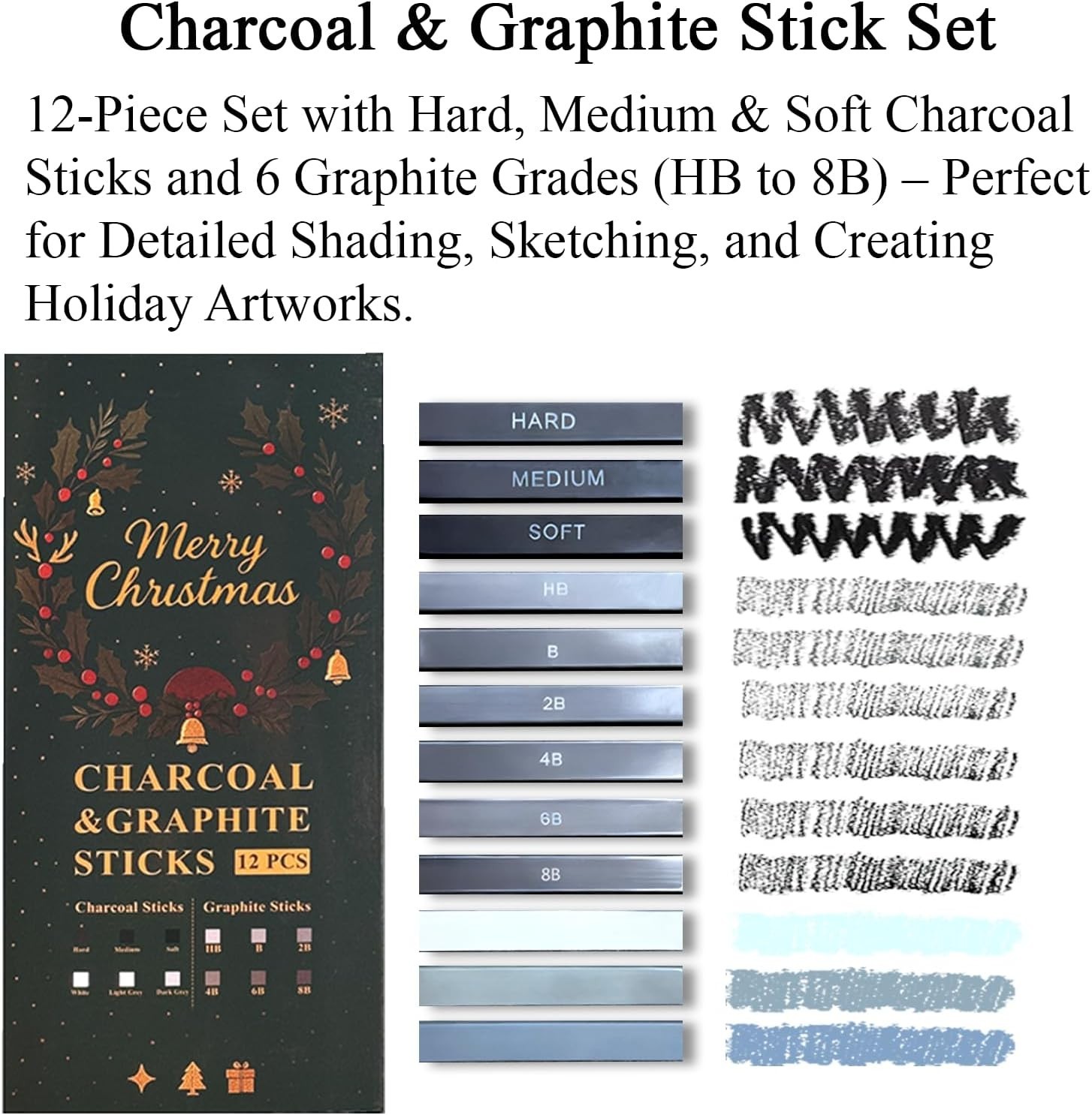 All-in-One Drawing Set: Sketch Book, Pencils & Blending Tools for All Ages