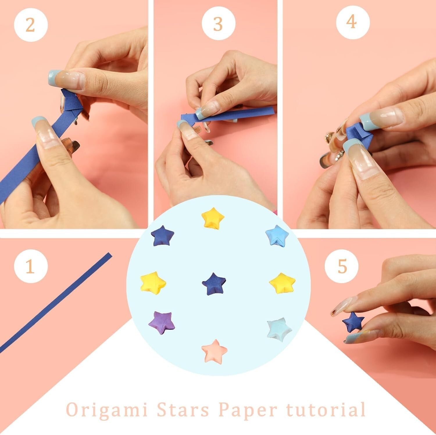 1512 Sheets Origami Star Paper Strips 27 Assortment Color Star Papers Lucky Wish