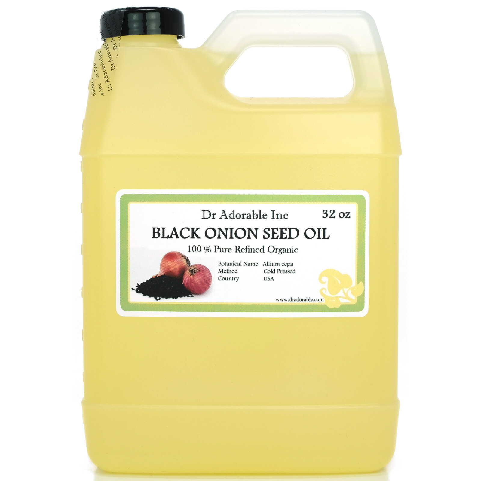 ONION SEED OIL BY DR.ADORABLE 100% PURE ORGANIC COLD PRESSED 1 oz UP TO 7 LB