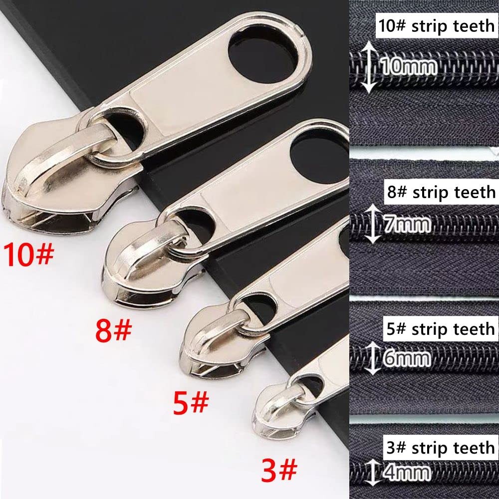 48-Piece Metal Zipper Repair Accessories Set – DIY Sewing Kit with bronze