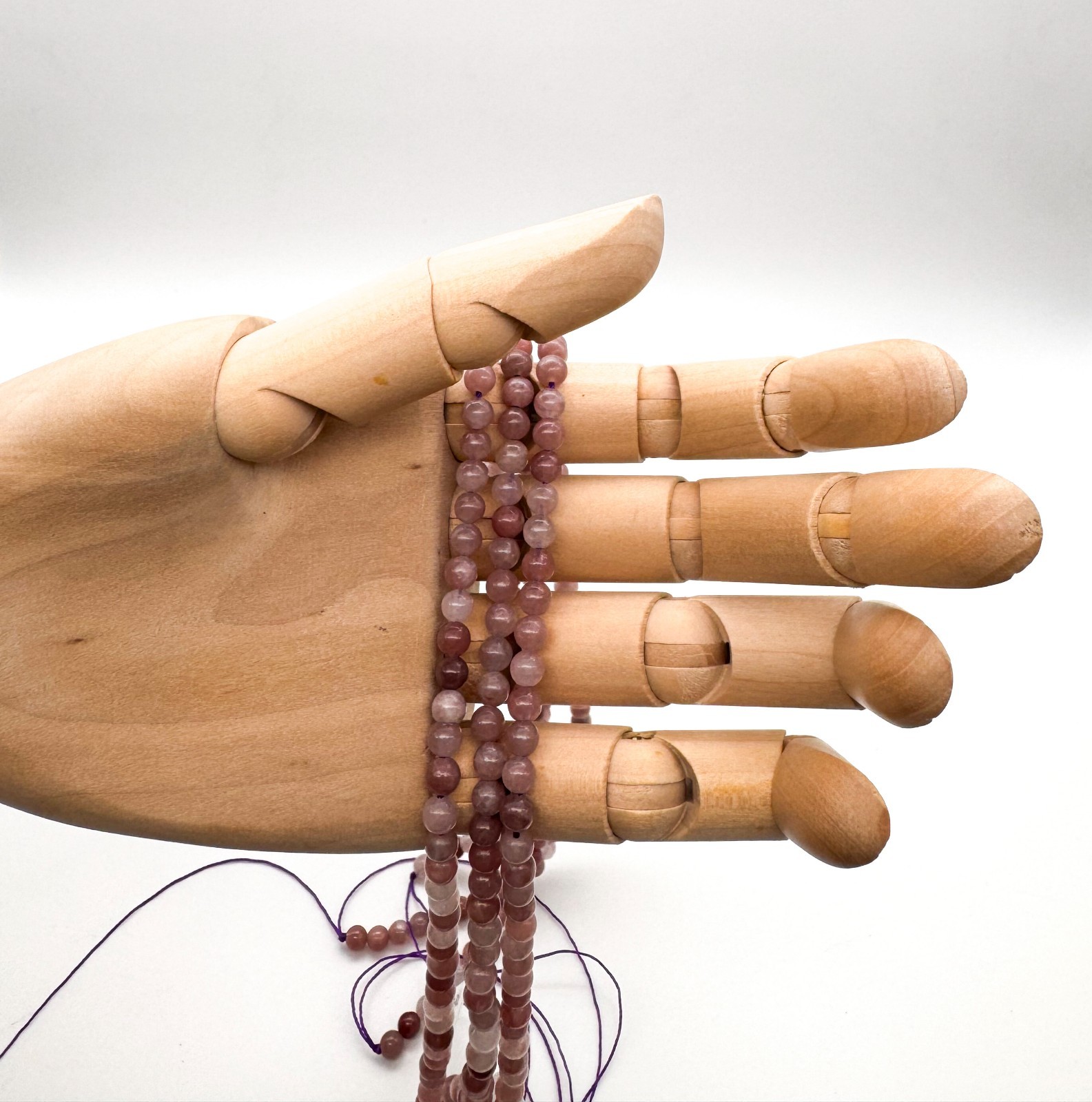 AAA Natural Madagascar Deep Pink Rose Quartz Round Gemstone Beads RN215
