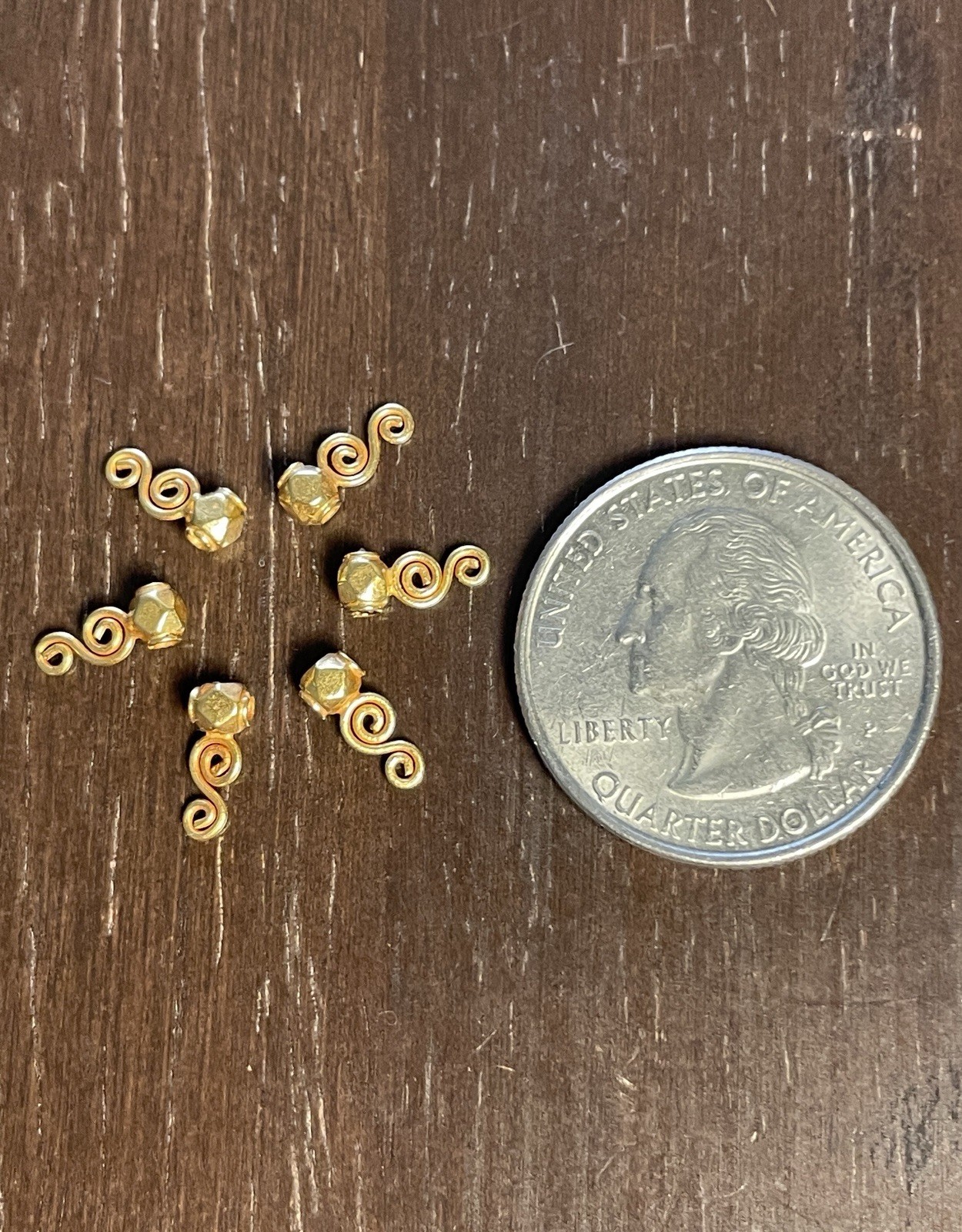 18K Solid Yellow Gold Beads Lot! 1.0 Gram! Not Scrap