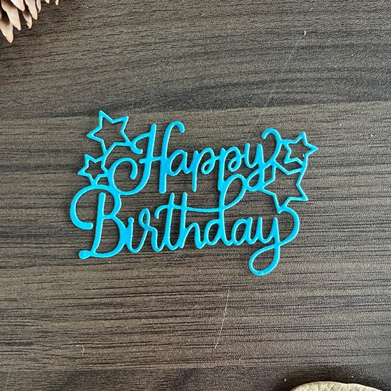 Happy Birthday Metal Embossing Templates Carbon Steel Cutting Dies for Craft