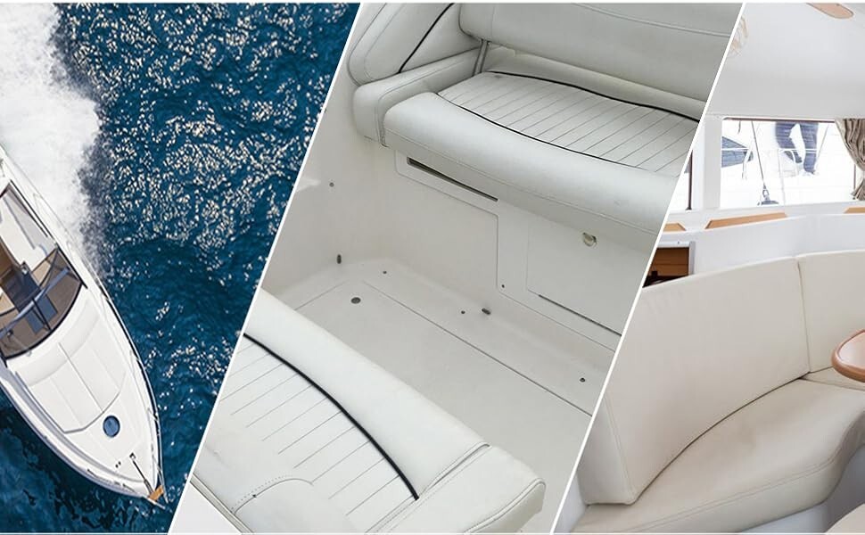 Marine Vinyl Fabric 0.8mm Thick Water/Tear Resist Synthetic Leather upholstery