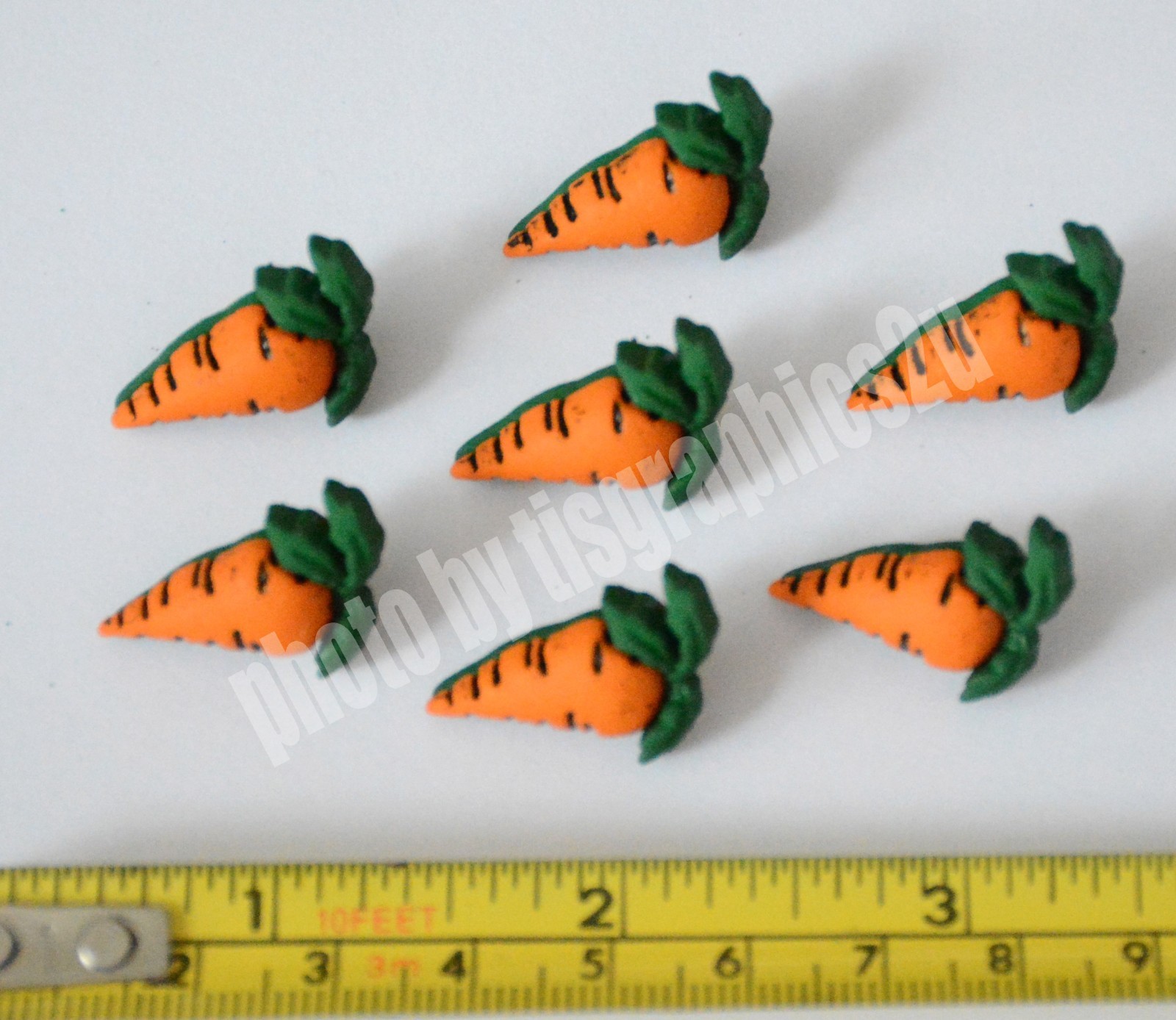 Carrots / Carrot Shape Shank Buttons / Buttons Galore / Easter ~ Spring