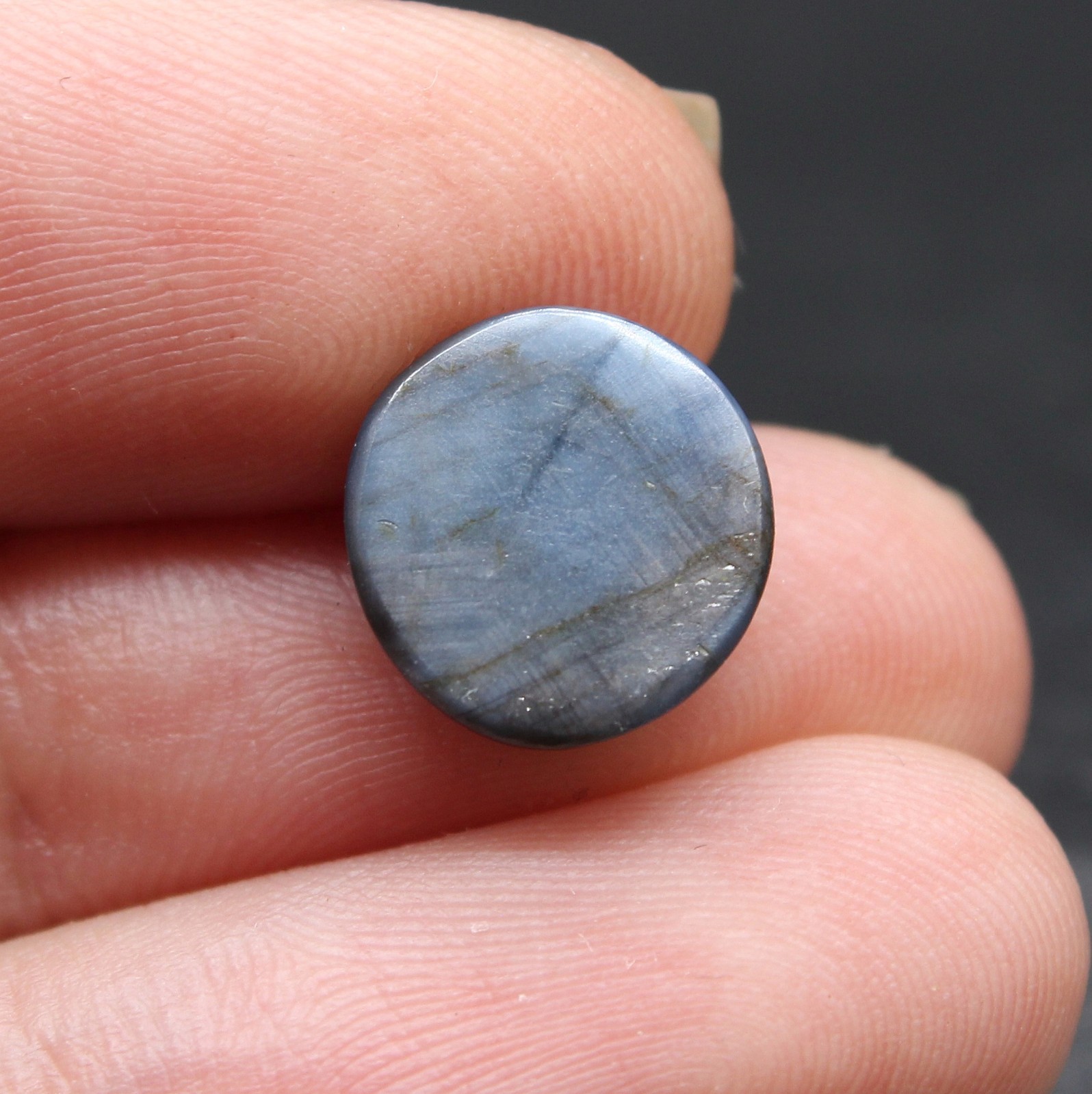 Untreated Blue Sapphire cabochon from Cambodia for jewelry 10x10mm
