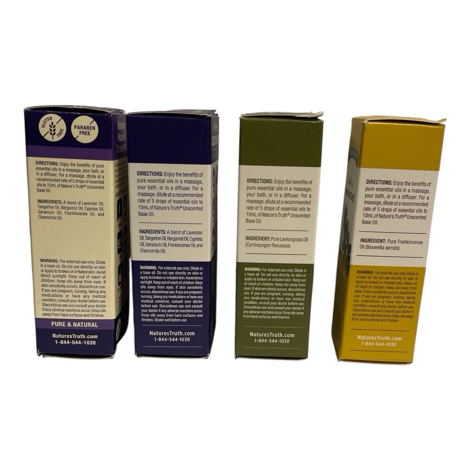 Nature’s Truth Aromatherapy Essential Oil Set of 4 New 15mL Each