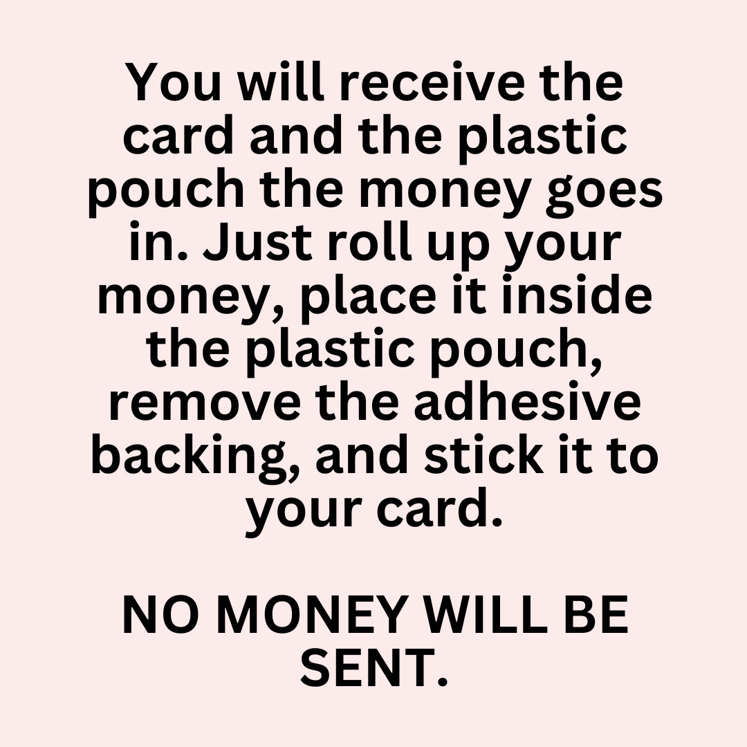 Personalized Money Card, Cash Gift, Thoughtful Gift, Just Because Gift