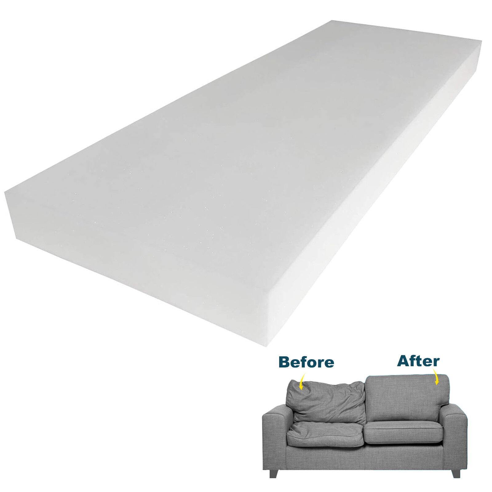 High Density Upholstery Cushion Craft Foam Sheet Chair Sofa Seat Replacement